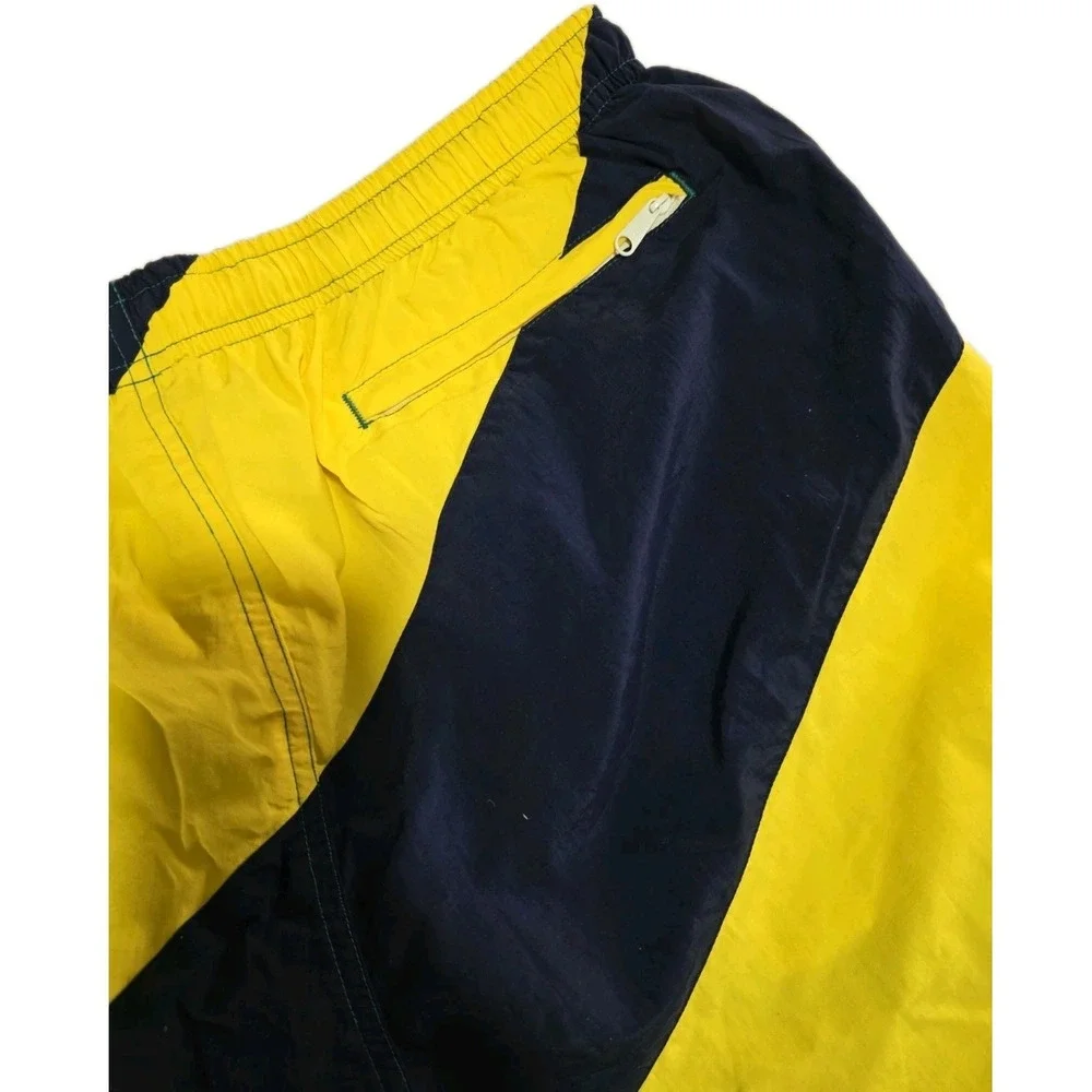 Vintage 90s Lands' End Swim Trunks Men's L Colorblock Mesh Lined 1997